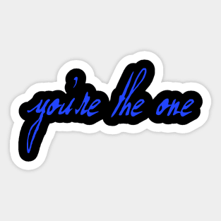 Spike: You're the One (med blue text) Sticker